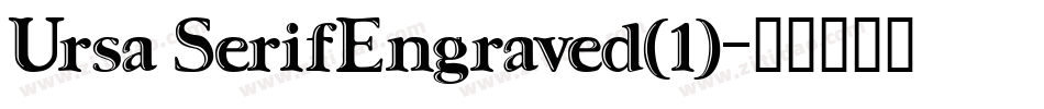 Ursa SerifEngraved(1)字体转换